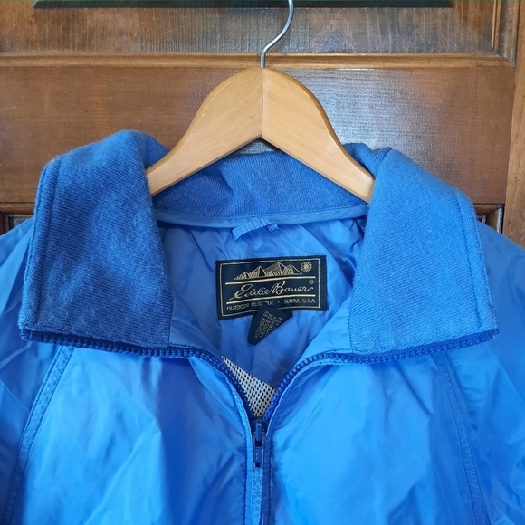 Vintage Eddie Bauer blue lightweight water resistant windbreaker jacket size M - Picture 4 of 14